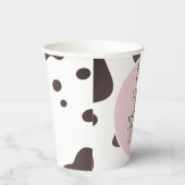 Funny Cow Farm Animal Birthday Party Pink Pappbecher (Rechts)
