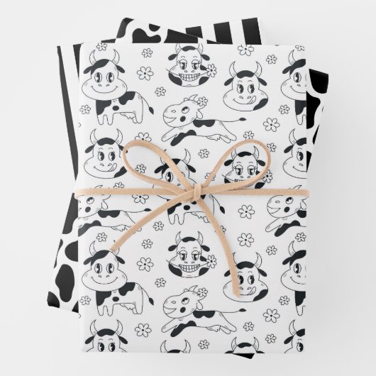 Funny Cow Geschenkpapier Set (Beispiel)