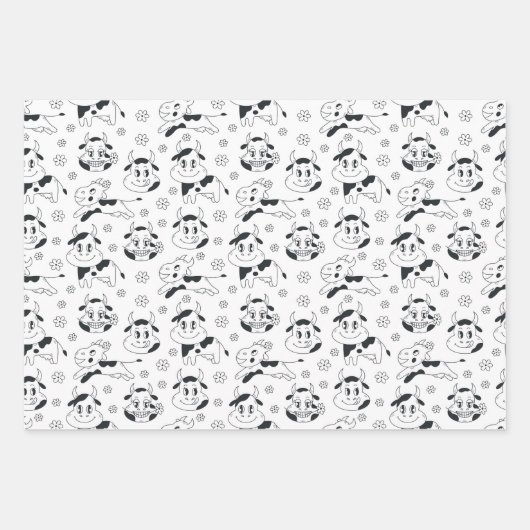 Funny Cow Geschenkpapier Set (Vorderseite)