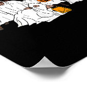 Funny Cow Ghost Halloween Farmer Trick Or Treat Co Poster (Ecke)