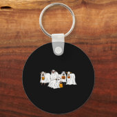 Funny Cow Ghost Halloween Farmer Trick Or Treat Co Schlüsselanhänger (Vorderseite)