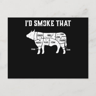 Funny Cow Grillen Pit Master Gift Feiertagspostkarte
