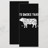 Funny Cow Grillen Pit Master Gift Menükarte (Vorne/Hinten)