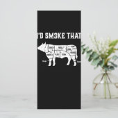Funny Cow Grillen Pit Master Gift Menükarte (Stehend Vorderseite)