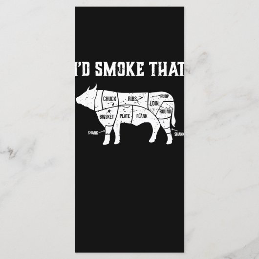 Funny Cow Grillen Pit Master Gift Menükarte (Vorderseite)
