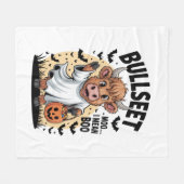 Funny Cow Halloween Fleecedecke (Vorderseite (Horizontal))