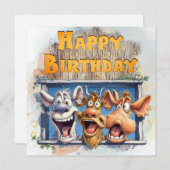 Funny Cow Happy Birthday Feiertagskarte (Vorne/Hinten)
