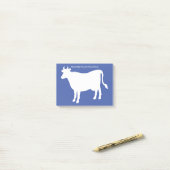 Funny Cow "Here's the Moo's" Lila Post-it Klebezettel (Auf Schreibtisch)