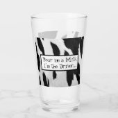 Funny Cow Hide Designated Driver Milk Glas (Rückseite)