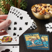 Funny Cow Holy Cow Poker Club Cow Deity Cartoon Spielkarten (In Situ)