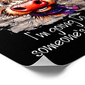 Funny Cow I Think I'm Gonna Get On Someone's Nerve Poster (Ecke)