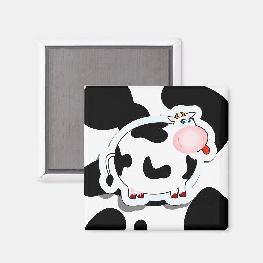 Funny Cow, magnetisch Magnet (Vorderseite/Rückseite)