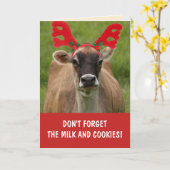 Funny Cow Milk und Cookies Weihnachten Karte (Gelbe Blume)