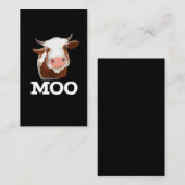 Funny Cow Moo Farm Animal Spaß Visitenkarte (Vorne/Hinten)
