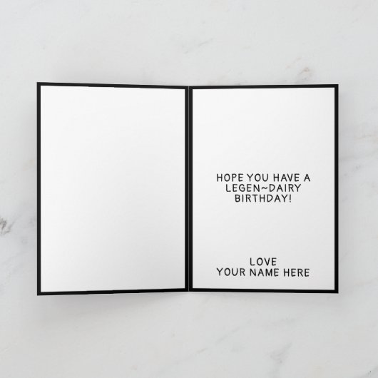 Funny Cow Moo Moo Mood Tante Happy Birthday Dankeskarte (Innenseite)