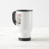 Funny Cow Mug – Thinking About Holstein Cows Reisebecher (Vorderseite Links)