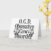 Funny Cow Niedlich Karte (Gelbe Blume)