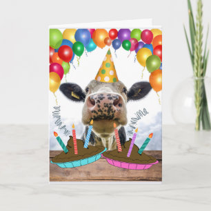 Funny Cow Pies Herde es war Ihr Geburtstag  Karte