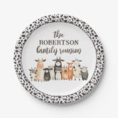 Funny Cow Print Country Wiedersehen Pappteller (Vorderseite)