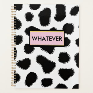 Funny Cow Print Office Essentials Boss Babe Vibe Planer