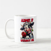 Funny Cow Quote Sprichwort Kaffeetasse (Links)