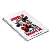 Funny Cow Quote Sprichwort Notizblock (Rechte Seite)