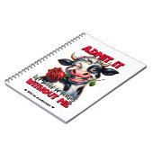 Funny Cow Quote Sprichwort Notizblock (Linke Seite)