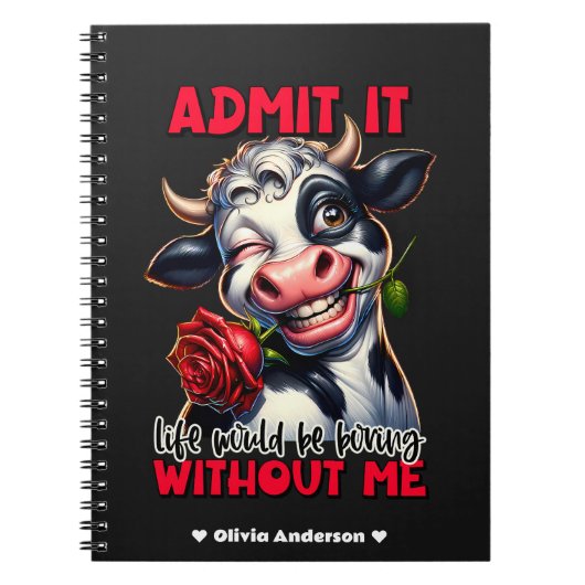 Funny Cow Quote Sprichwort Notizblock (Vorderseite)