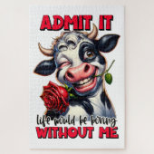 Funny Cow Quote Sprichwort Puzzle (Vertikal)