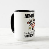 Funny Cow Quote/Sprichwort Tasse (Vorderseite Links)