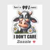 Funny Cow Sarcastic Zitat und Redewendungen Aufkleber (Blatt)