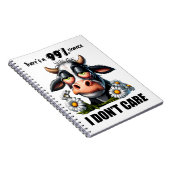 Funny Cow Sarcastic Zitat und Redewendungen Notizblock (Rechte Seite)