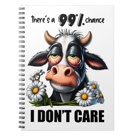 Funny Cow Sarcastic Zitat und Redewendungen Notizblock (Vorderseite)