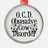 Funny Cow Silbernes Ornament (Vorne)