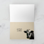 Funny Cow Spaß Birthday Laughs Karte (Innenseite)