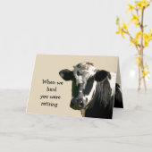 Funny Cow Spaß Retirement Laughs von der Gruppe Karte (Gelbe Blume)
