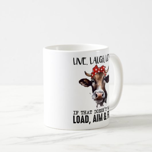 Funny Cow Sprichwort Kaffeetasse (VorderseiteRechts)