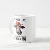 Funny Cow Sprichwort Kaffeetasse (Vorderseite Links)