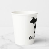 Funny Cow Theme Rentirement Spaß Rund um die Erde Pappbecher (Rechts)