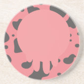 Funny Cow Udder Pattern Pink Getränkeuntersetzer (Vorne)