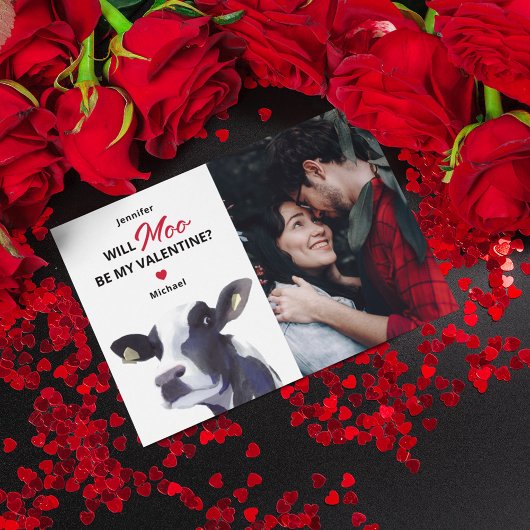 Funny Cow Valentinstag Feiertagskarte