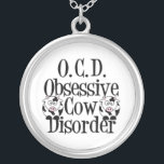 Funny Cow Versilberte Kette<br><div class="desc">Ich habe eine obsessive Rinderkrankheit. Ich Liebe Kühe. Moo! Ich bin für Kuhgeschenke ein OCD. Eine niedliche Holstein Kuh.</div>