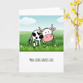 Funny Cow Vielen Dank Karte (Gelbe Blume)