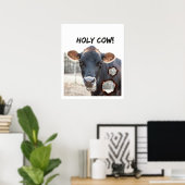 funny cow wall art poster (Heimbüro)