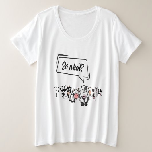 Funny Cow, was für ein Witz Große Größe T-Shirt (Design vorne)