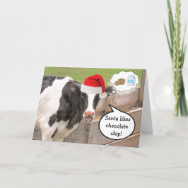 Funny Cow Weihnachtsberater Feiertagskarte
