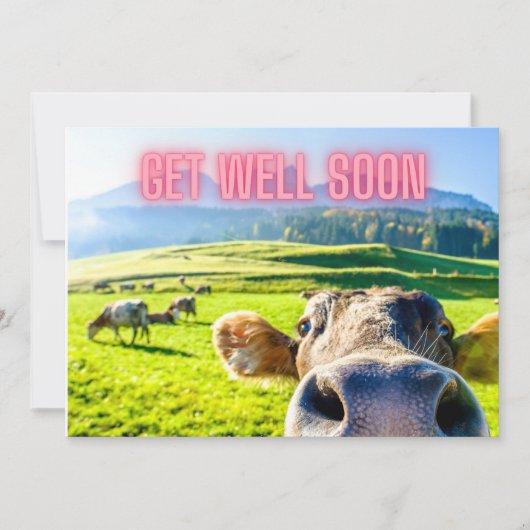 Funny Cow wird bald gut Karte (Vorderseite)