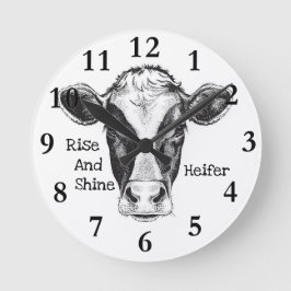 Funny Cow Wohngestaltung Runde Wanduhr