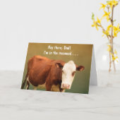 Funny Cow zum Vater Geburtstag Karte (Gelbe Blume)