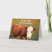 Funny Cow zum Vater Geburtstag Karte (Vorderseite)